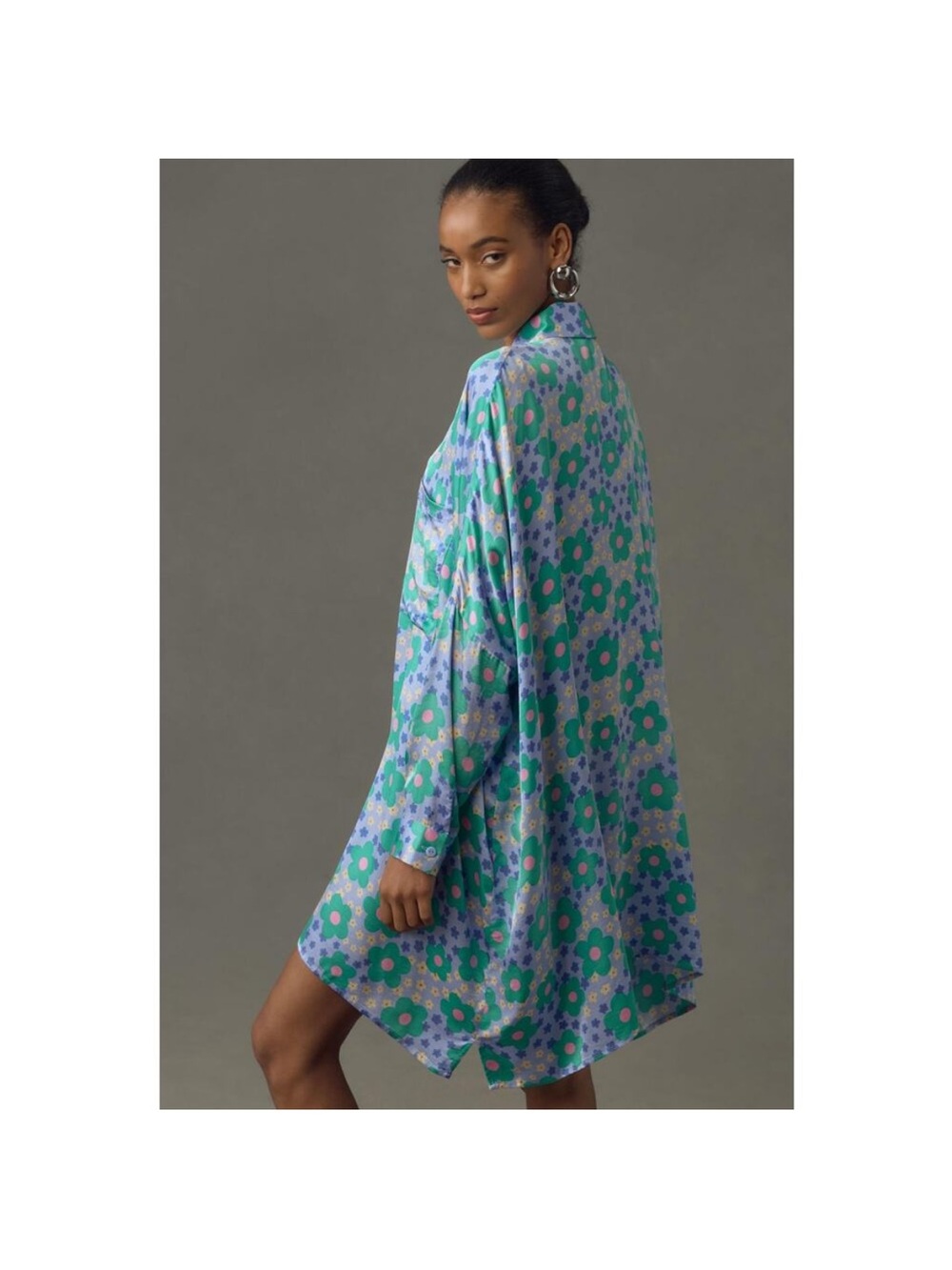 Anthropologie Corey Lynn
Calter Printed Shirt Dress Long Sleeve Blue Size2X NWOT - Picture 6 of 14